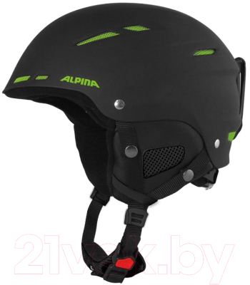 Шлем горнолыжный Alpina Sports Biom C / A9059-39 (р-р 58-62, черный матовый/зеленый)