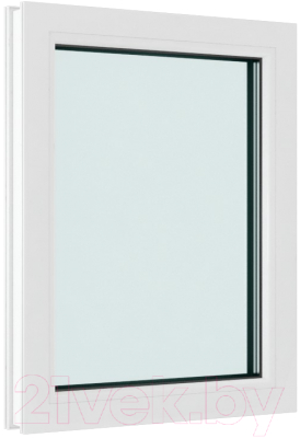 Окно ПВХ Brusbox Одностворчатое Глухое 2 стекла (900x700x60)