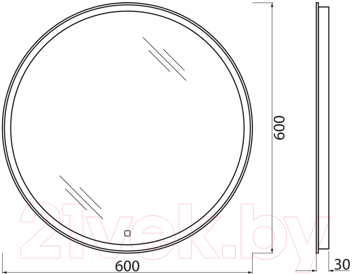 Зеркало BelBagno SPC-RNG-600-LED-TCH