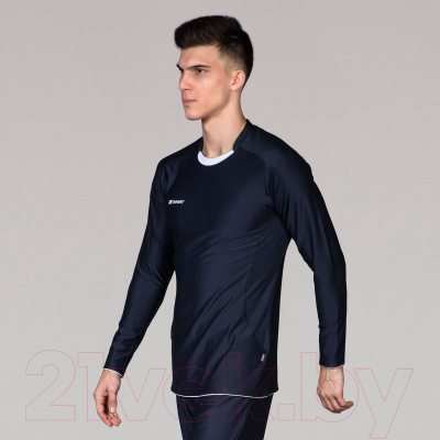 Лонгслив игровой футбольный 2K Sport Champion II / 120018L (XXL, темно-синий/белый)