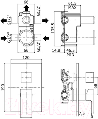 Смеситель Paffoni Elle EL019CR