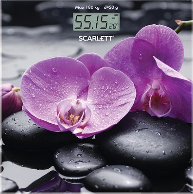 Напольные весы электронные Scarlett SC-BS33E067 (орхидеи) - 