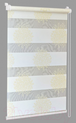 Рулонная штора Delfa Сантайм День-Ночь Декор МКД DN-44805  (68x215, крем/золото)