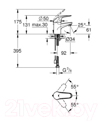 Смеситель GROHE Euroeco 32881000