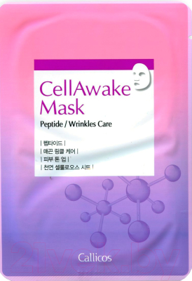Маска для лица тканевая Callicos CellAwake с пептидами против морщин