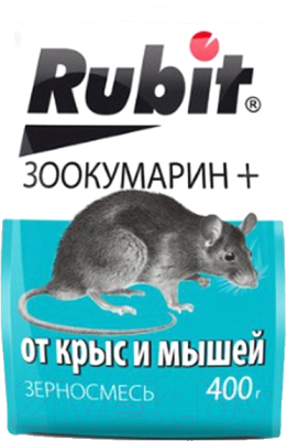 Средство для борьбы с вредителями Rubit Зоокумарин+ (400гр)