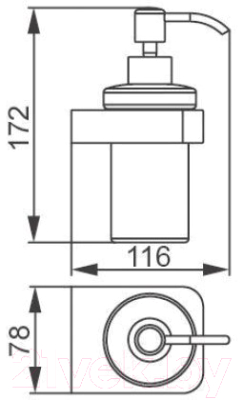 Дозатор для жидкого мыла Aquanet 5781-1 / 187076