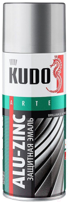 Эмаль Kudo Alu-Zink / KU-1090 (520мл, серебристый)