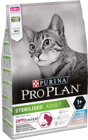 Корм для кошек Pro Plan Sterilised треска с форелью (3кг) - 