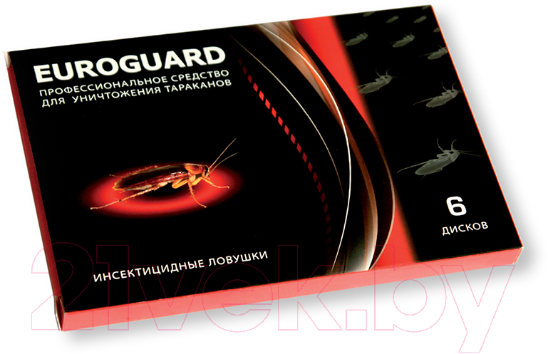 Набор ловушек для насекомых Euroguard От тараканов (6шт)