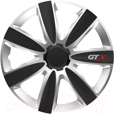 Набор колпаков VERSACO GTX 14" / 14GTXCARBONBS (4шт, черный карбон/серебристый)