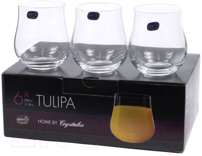 Набор стаканов Bohemia Crystal Tulipa 25300/350 (6шт)