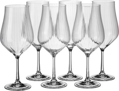 Набор бокалов Bohemia Crystal Tulipa Optic 40894/36/550 (6шт) - 