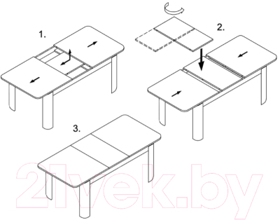 Обеденный стол Домотека Танго ПР-1 80x120-157 (ст-72/молочный дуб/07)