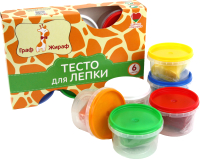 

Набор для лепки Граф Жираф, Тесто-пластилин / GG32-6