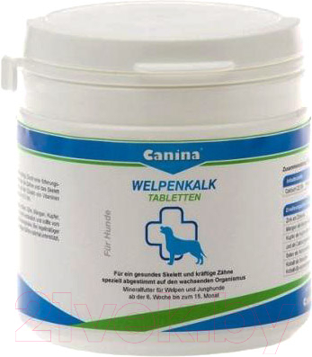 Кормовая добавка для животных Canina Welpenkalk 150 Tabletten / 120741 (150г)