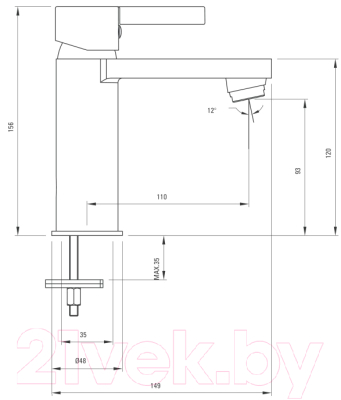 Смеситель Deante Floks BCF 021M