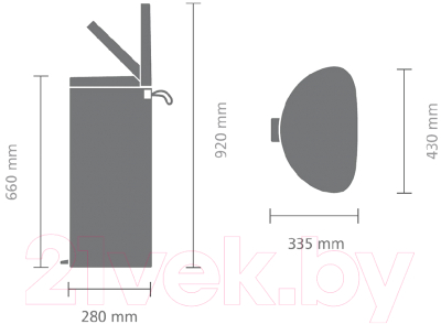 Мусорное ведро Brabantia FlatBack+ / 103889 (40л)