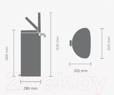 Мусорное ведро Brabantia FlatBack+ / 485244 (40л)