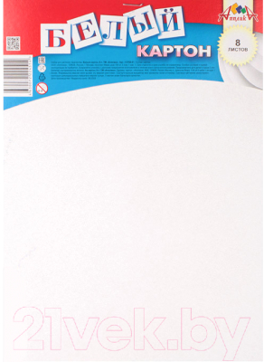 Набор белого картона Апплика Гонки / С2768-01 (белый)