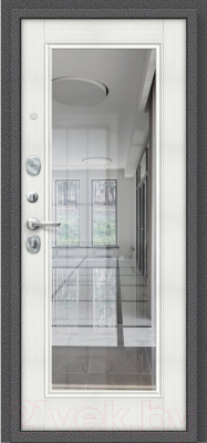 Входная дверь el'Porta Porta S 104.П61 Антик серебристый/Bianco Veralinga (88x205, левая)