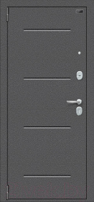 Входная дверь el'Porta Porta S 104.П61 Антик серебристый/Bianco Veralinga (98x205, левая)