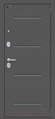 Входная дверь el'Porta Porta S 104.П61 Антик серебристый/Cappuccino Veralinga (88x205, правая)