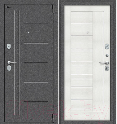 Входная дверь el'Porta Porta S 109.П29 Антик серебристый/Bianco Veralinga (88x205, правая)