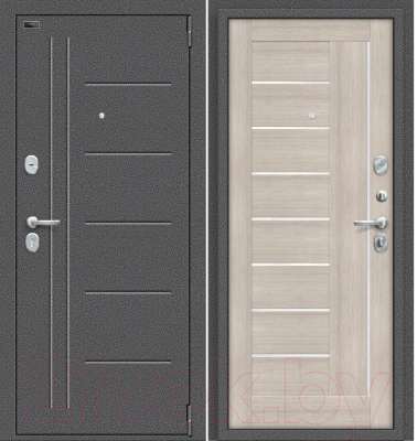 Входная дверь el'Porta Porta S 109.П29 Антик серебристый/Cappuccino Veralinga (98x205, правая)