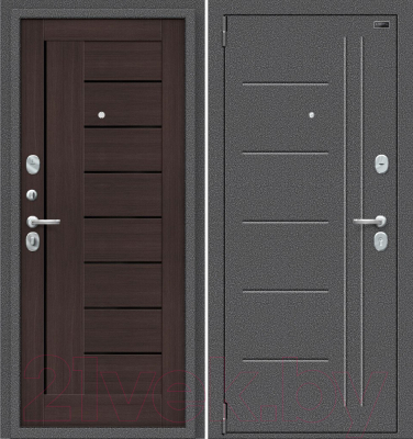 

Входная дверь el'Porta, Porta S 109.П29 Антик серебристый/Wenge Veralinga