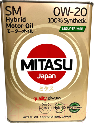 Моторное масло Mitasu Moly-Trimer Hybrid 0W20 / MJ-M02-6 (6л)