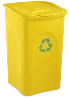 Контейнер для мусора Ipae Progarden С крышкой 70600 (50л, желтый) - 
