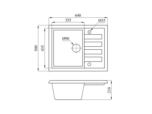 Мойка кухонная AV Engineering Best AV650500BBK