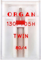 Набор игл для швейной машины Organ 1-80/4 (двойные) - 