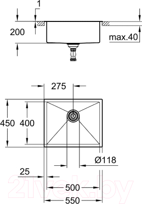 Мойка кухонная GROHE 31726SD0