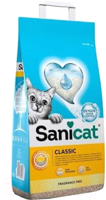 Наполнитель для туалета Sanicat Classic Unscented (20л)