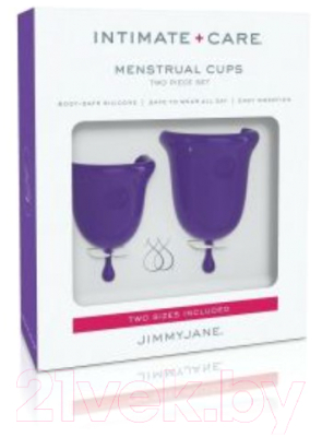 Набор менструальных чаш Pipedream Care Menstrual Cups / 178091 (фиолетовый)