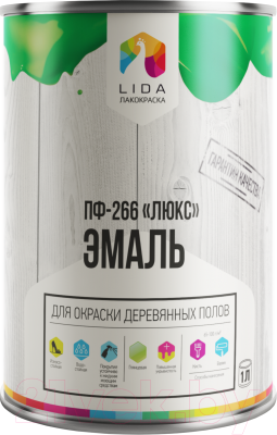 

Эмаль Lida, Коричневый, Люкс ПФ-266
