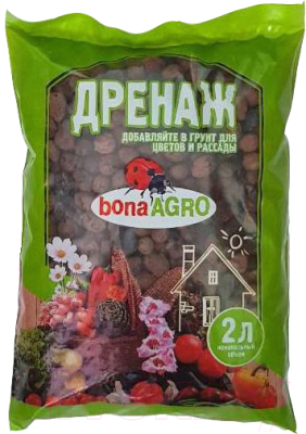 Дренаж для растений Bona Agro Керамзитовый мелкий 4813617000365 (2л)