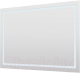 Зеркало Пекам Astra 1 120x80 / astra1-120x80cl (с подсветкой и часами) - 