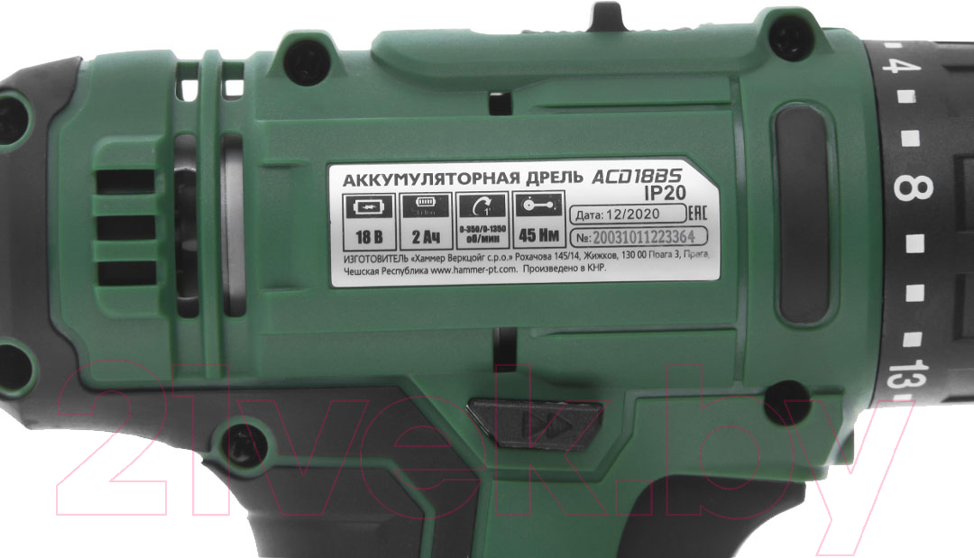 Аккумуляторная дрель-шуруповерт Hammer Flex ACD18BS