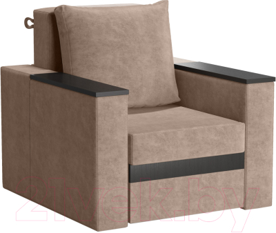 Кресло мягкое Sofos Браун нераскладное Тип A (Nevada Latte/венге)
