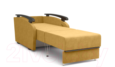Кресло-кровать Sofos Оскар раскладное Тип A (Dallas Yellow/орех 91)