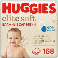 Влажные салфетки детские Huggies Elite Soft многослойные (168шт) - 