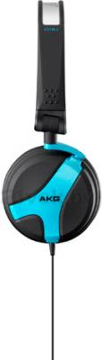 Наушники AKG K518 (черный/голубой) - вид сбоку