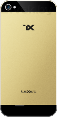 Смартфон Texet iX TM-4772 (Black) - задняя панель золотого цвета