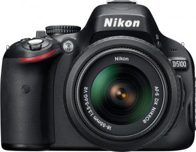 Зеркальный фотоаппарат Nikon D5100 Double Kit 18-55mm VR + 55-200mm VR - вид спереди