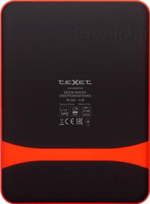 Электронная книга Texet TB-566 (Red) - вид сзади