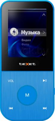 MP3-плеер Texet T-15 (8GB, синий) - вид спереди