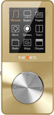 MP3-плеер Texet T-60 (8GB, золотой) - вид спереди